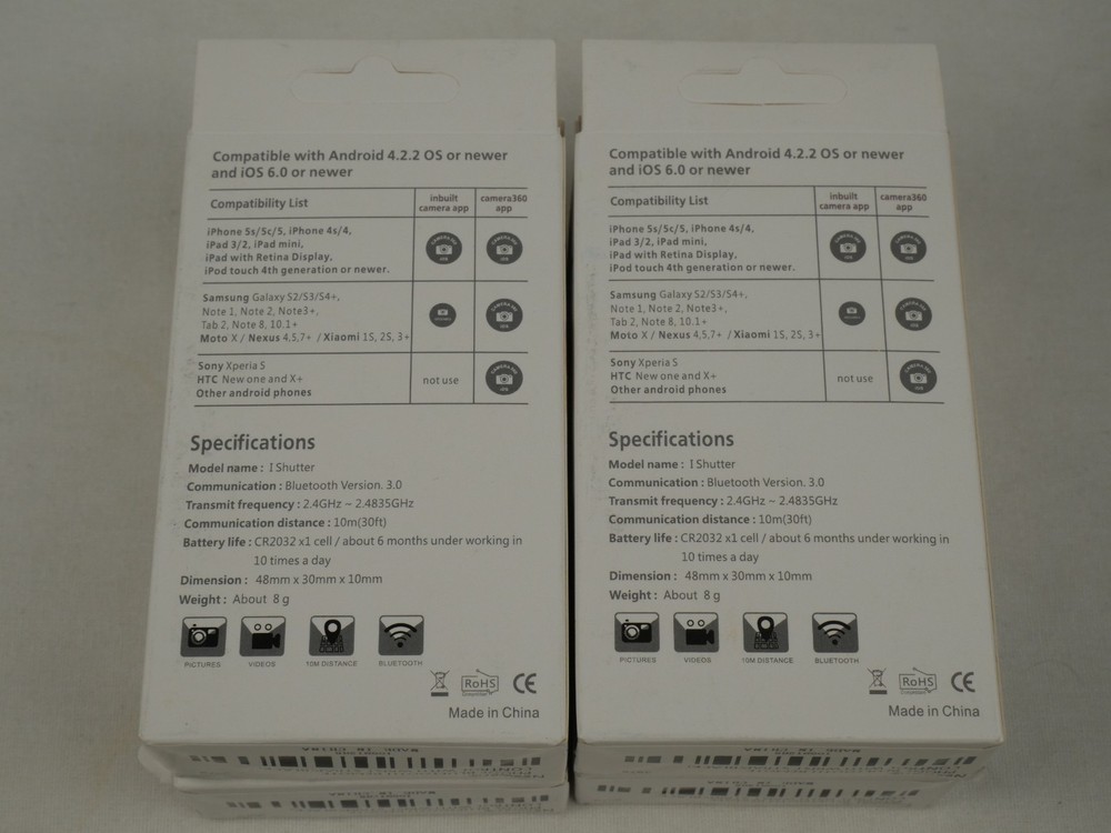 (Lot of 4) Neewer Smartphone Shutter Remote IOS Android | NEW OLD STOCK (READ)