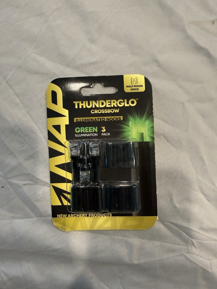 NAP Thunderglow Illuminated Nocs 2x 3 Pack Halfmoon Crossbow Green