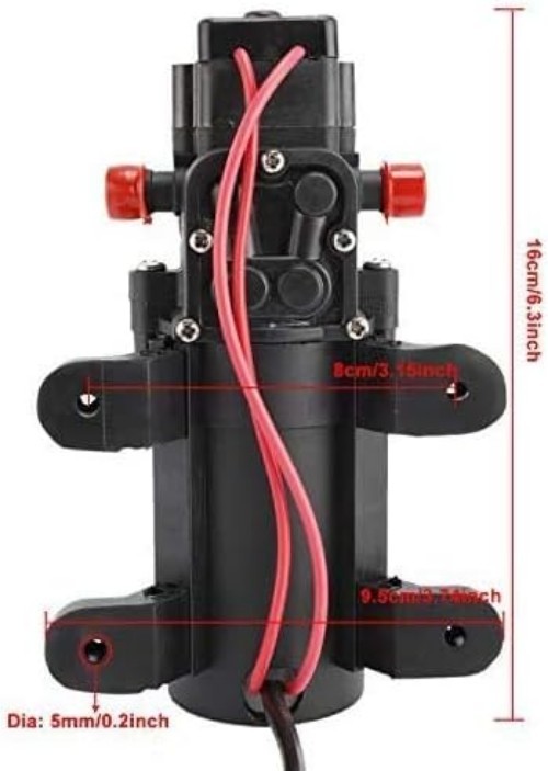 Lightweight Self-Priming 12V Water Pump - 35 PSI, Efficient Liquid Transfer