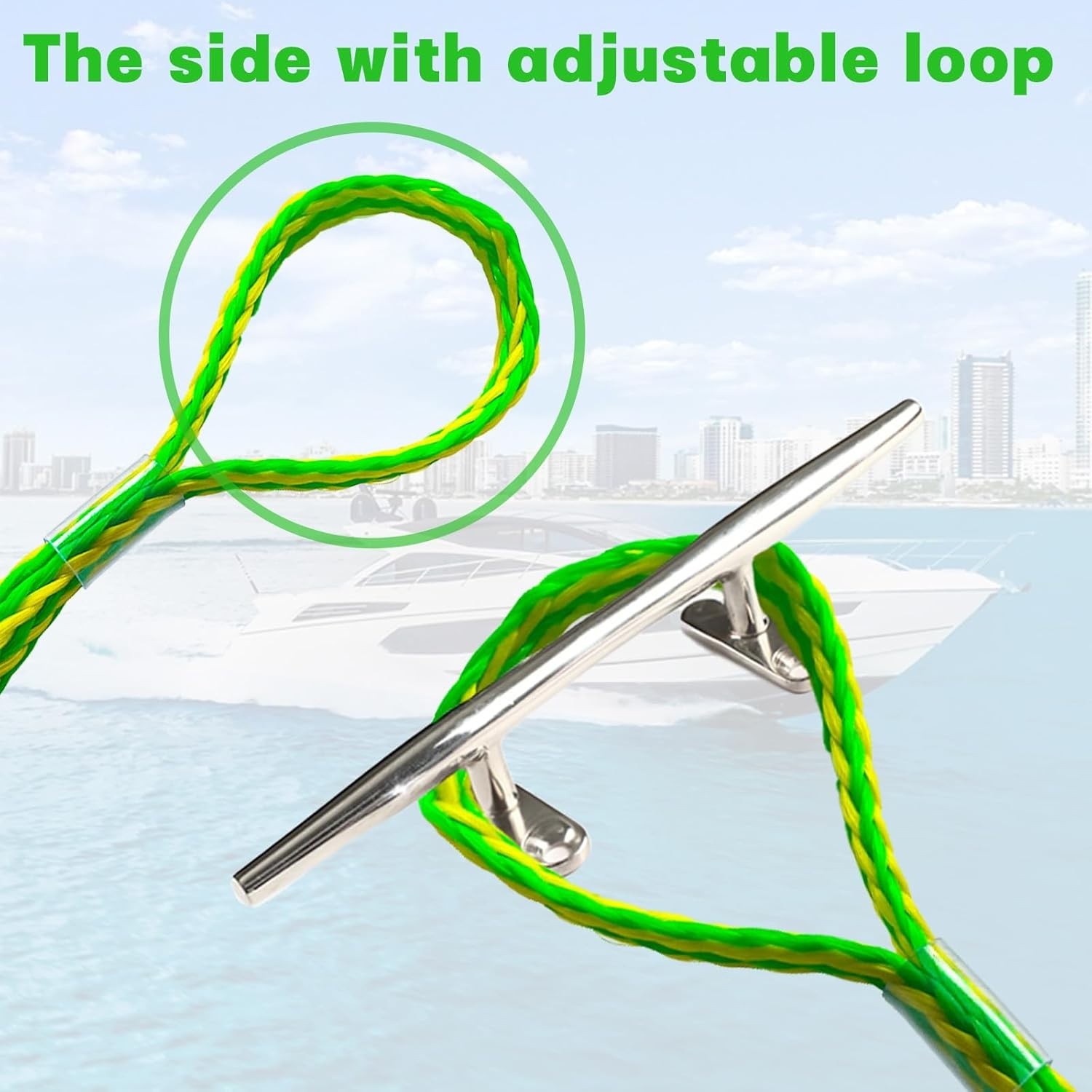 2 Pcs Marine Bungee Dock Line Boat Mooring Rope Anchor Cord Stretch Line 4ft