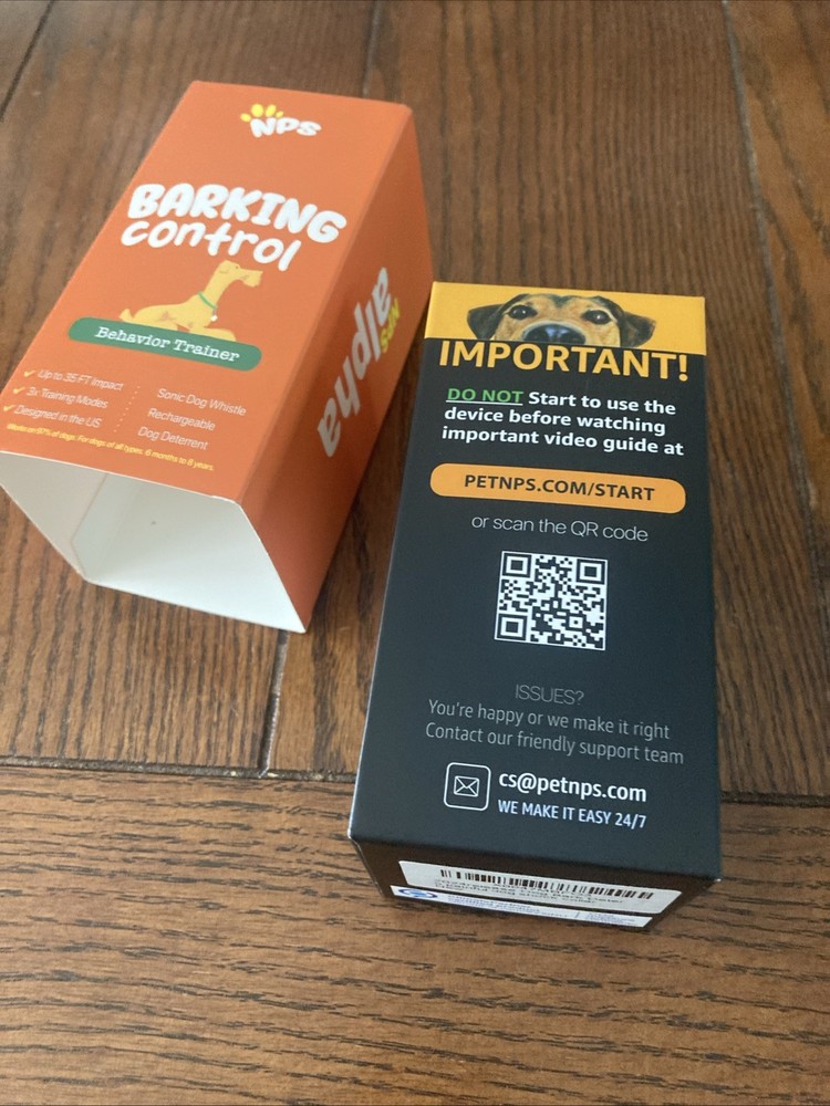 NPS Alpha Dog Behavior Trainer Barking Control Device USB Cordless-Open Box