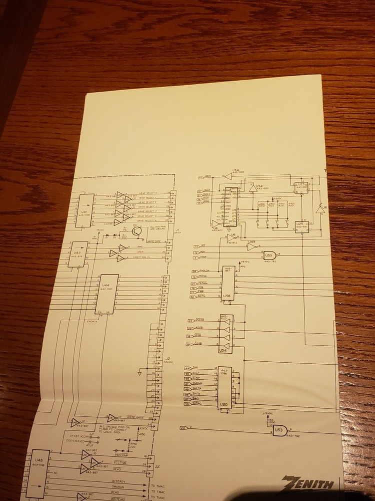 Heathkit/ Zenith Winchester Disk Controller Z-217-1 Schematic