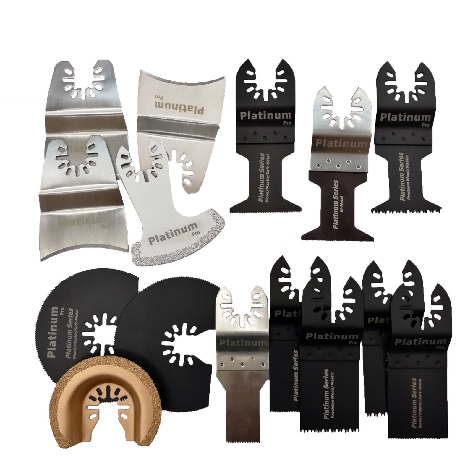 15 PC Universal Saw Blade Oscillating MultiTool Multi Tool Wood Metal Cutter