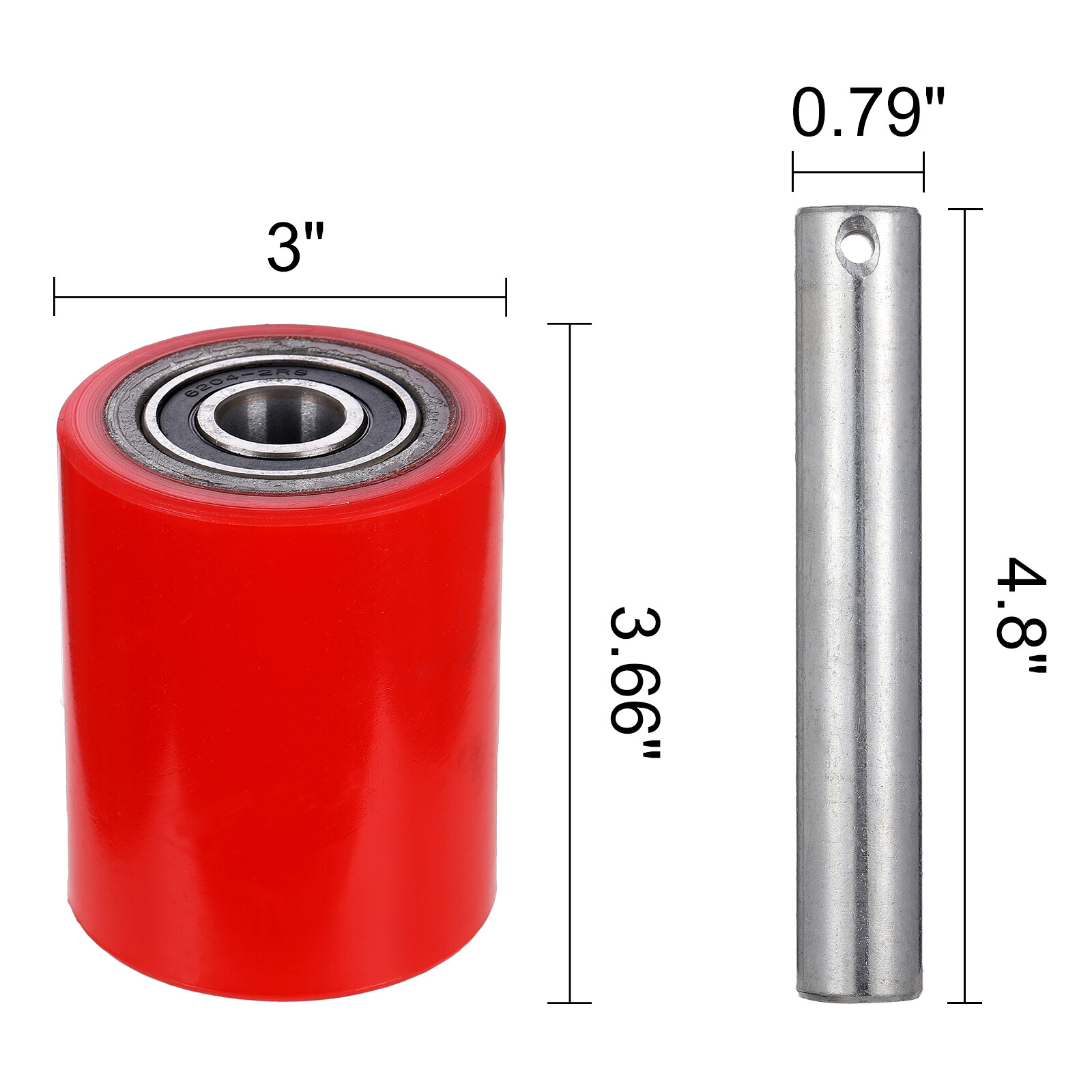 Pallet Jack Lift Truck Steer Load Wheels Replacement Kits with Bearings ID 20mm