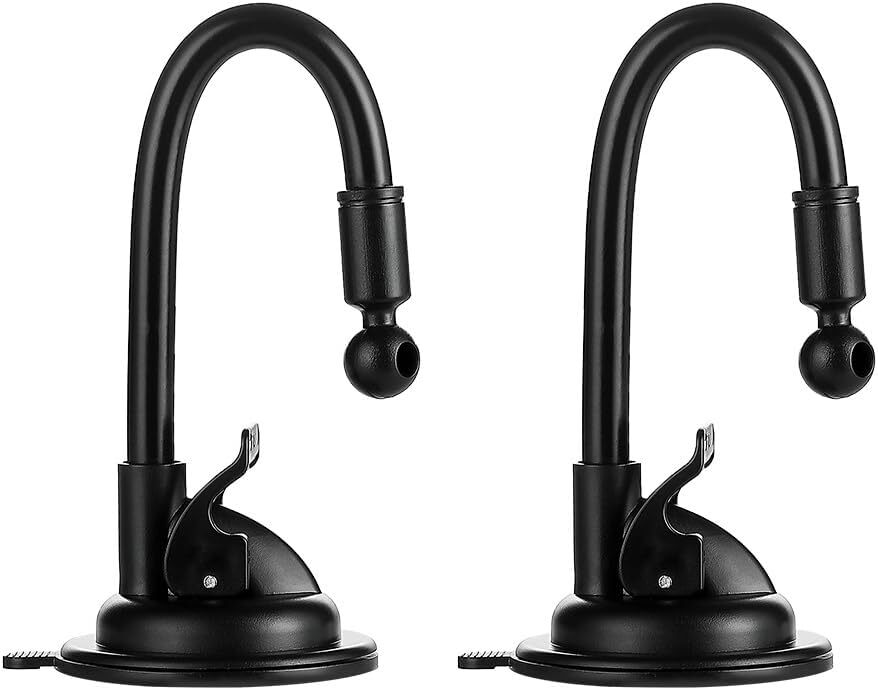 2 Pack Windshield Mount Car Holder Bracket Suction Cup Support Base Black