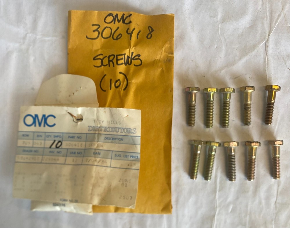 OMC JOHNSON EVINRUDE SCREWS PART#306418