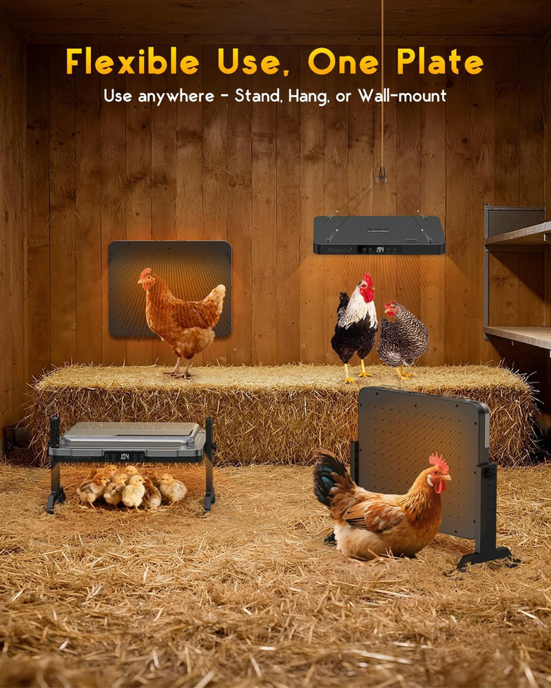Brooder Heat Plate for Chicks, Magicfly 200W Adjustable Chicken Coop Heater with