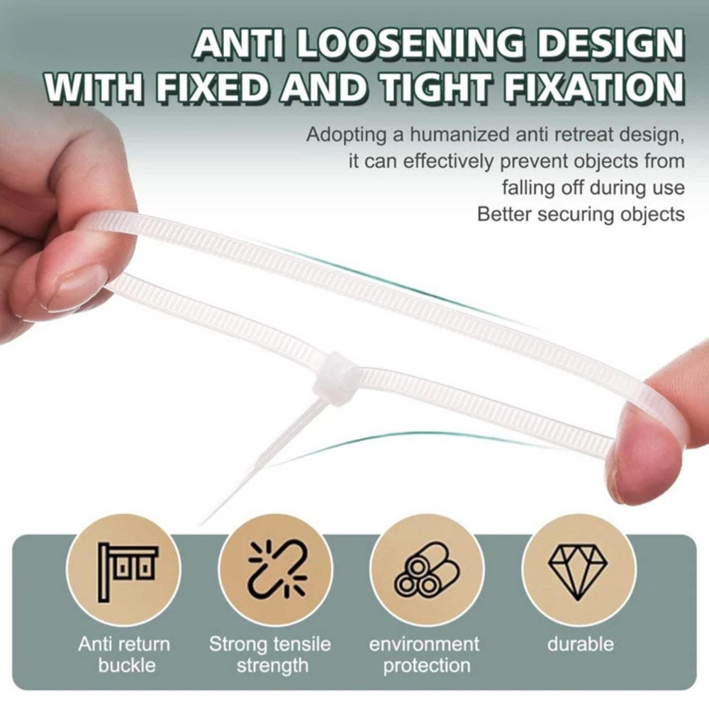 11.8" XtraTuff Multi-Purpose Nylon Zip Cable Ties, 60Pcs