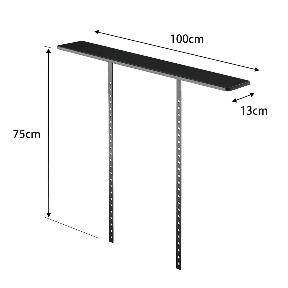Yamazaki TV Rack, Wide 100mm, Black