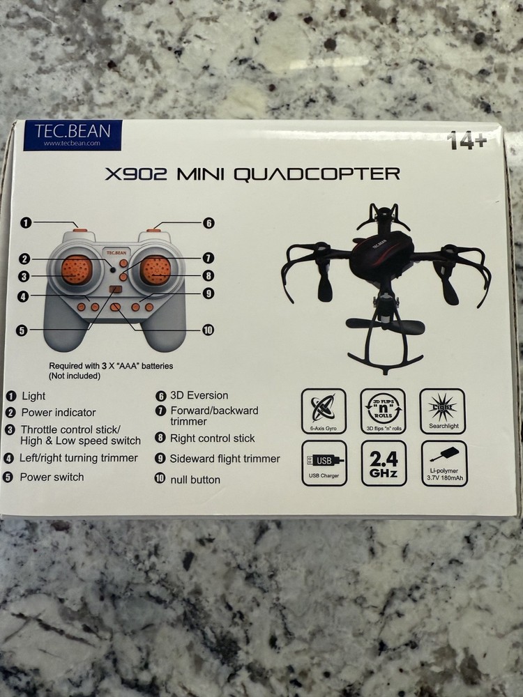 TEC.BEAN Black Spider X902 Mini Beginner Drone Hovering Quadcopter