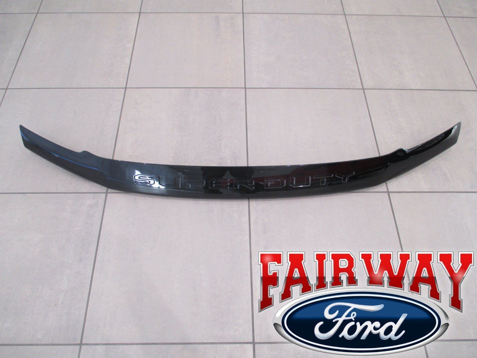 17 thru 22 F250 F350 Super Duty OEM Ford Black Lexan Hood Deflector Bug Shield