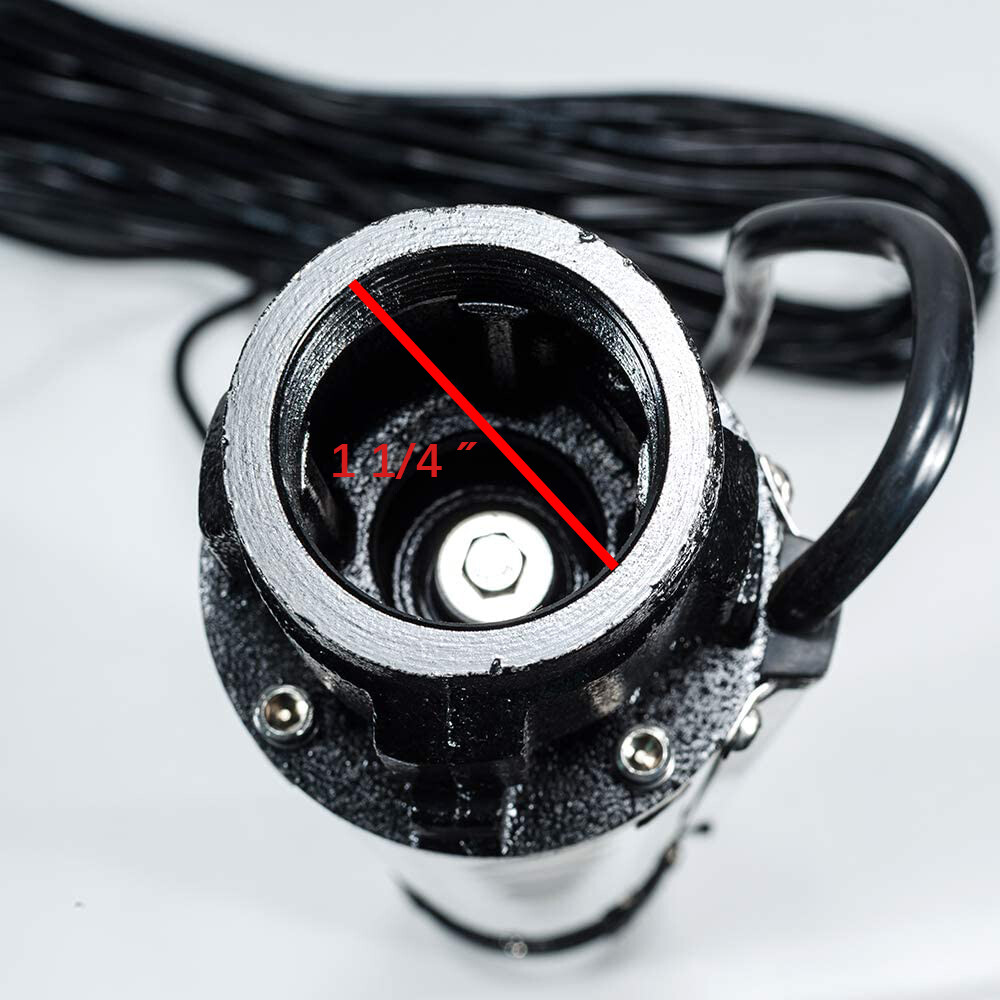 2HP 4" Deep Well Submersible Pump, 220V, 37 GPM, 427FT Max, 12 Stage 100FT Cord