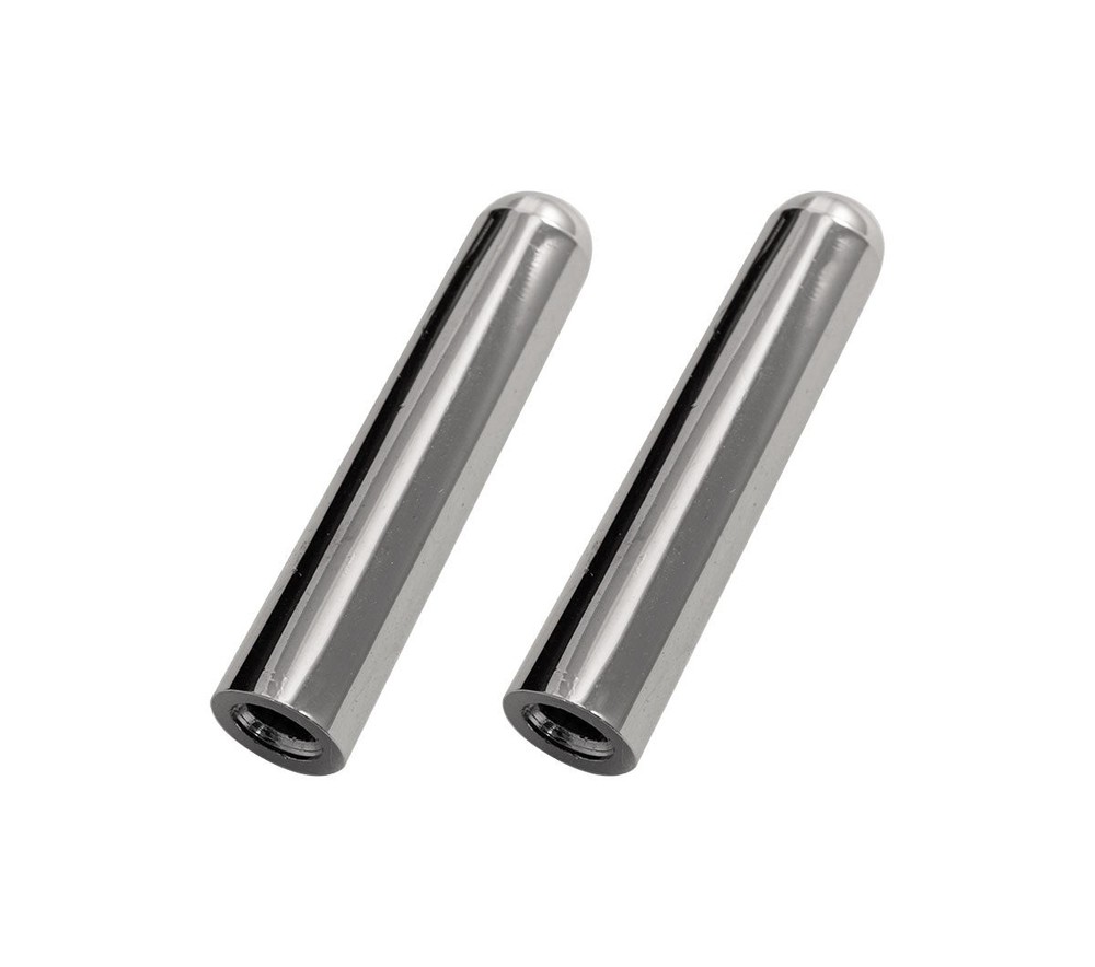 1979-2014 Ford Mustang Chrome Plated Upper Door Lock Knobs Pins Studs - Pair