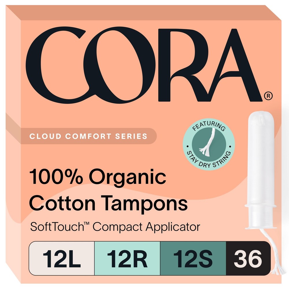 Organic Tampons Multipack (12 Light, 12 Regular, 12 Super Tampons)
