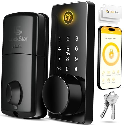 Smart Door Lock • Keyless Entry Deadbolt Door Lock • Multiple Entry Black