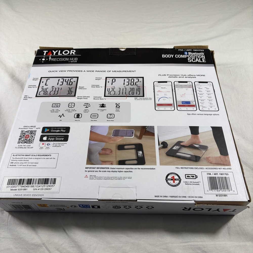 Taylor Body Composition Scale New Open Box