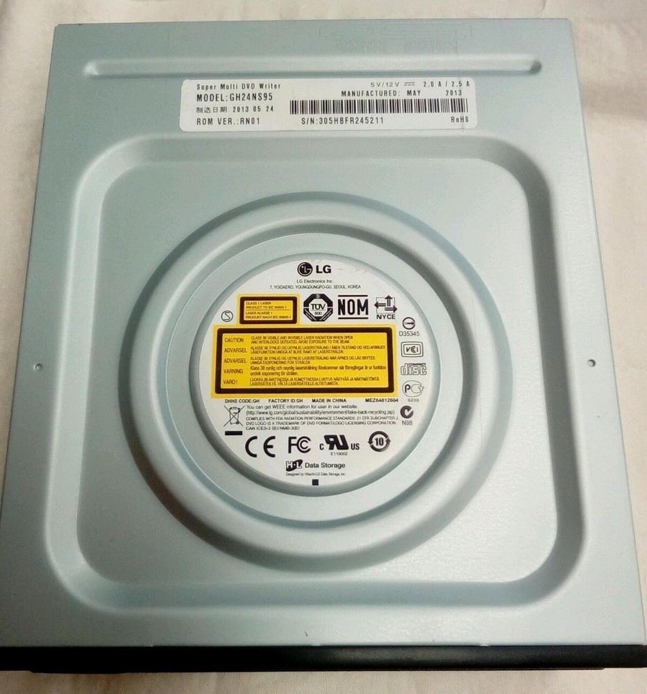 LG SUPER MULTI CD- DVD PLAYER REWRITER MODEL GH24NS95