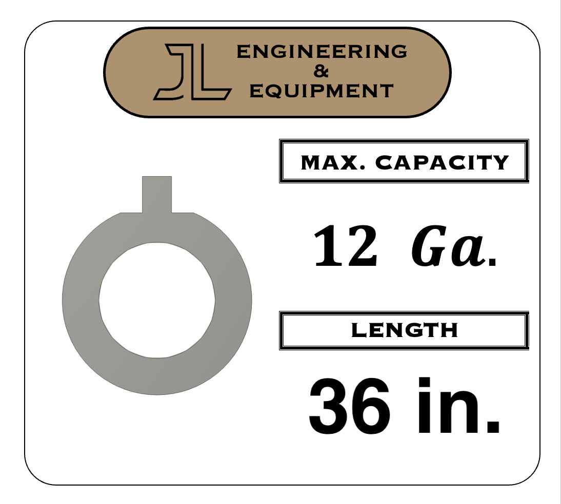 Press Brake Radius Top Punch 36" Long, 3-1/4" Diameter