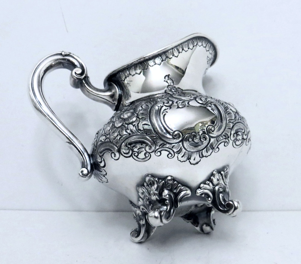 1937 REED & BARTON VICTORIAN ROCOCO REPOUSSE HAND CHASED COFFEE TEA SET 5 PC