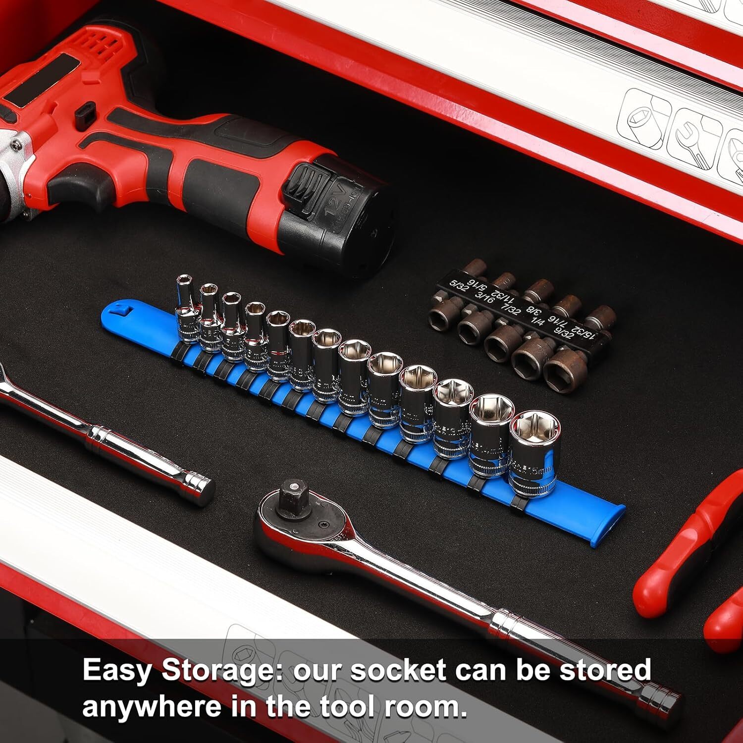 13PCS 1/4"Drive Mid-Length Socket Set, 6-Point Mirror Chrome Metric 4mm to 15mm