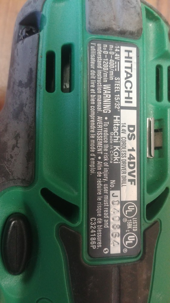 Hitachi Cordless Driver Bare Tool DS 14DVF + Worklight **