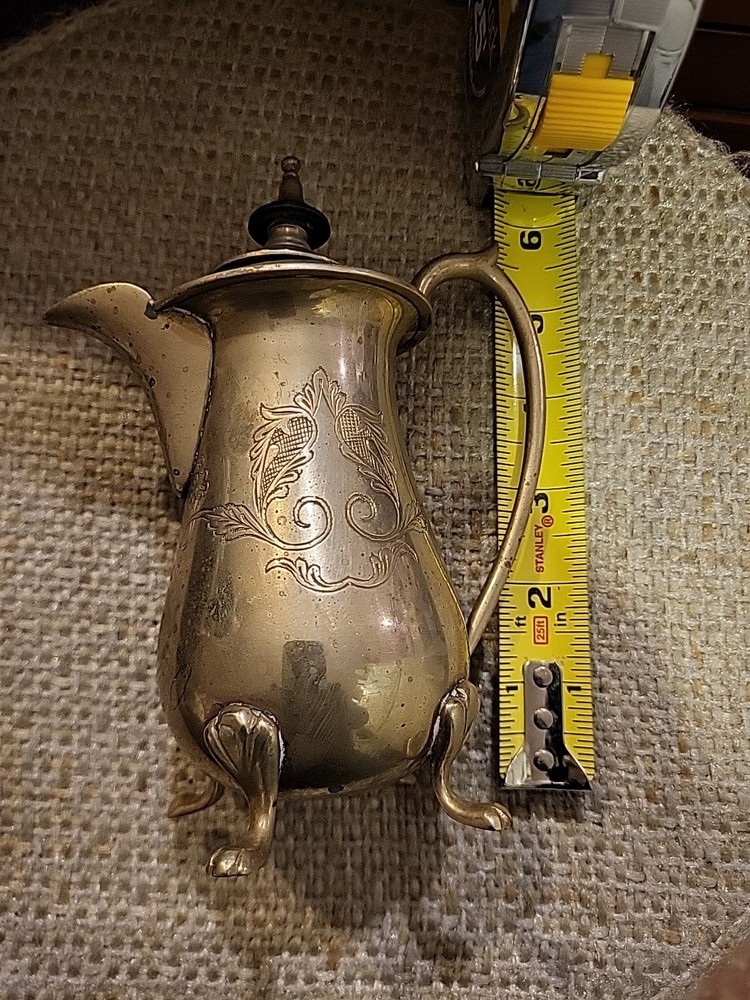 EPNS 6" Small Lidded Pitcher Creamer, Syrup. Silverplate