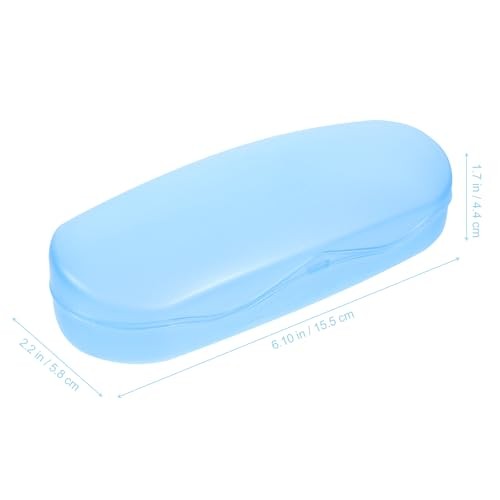 Portable Clear Plastic Glasses Case 5-Pack Eyeglass Storage Box Lightweight