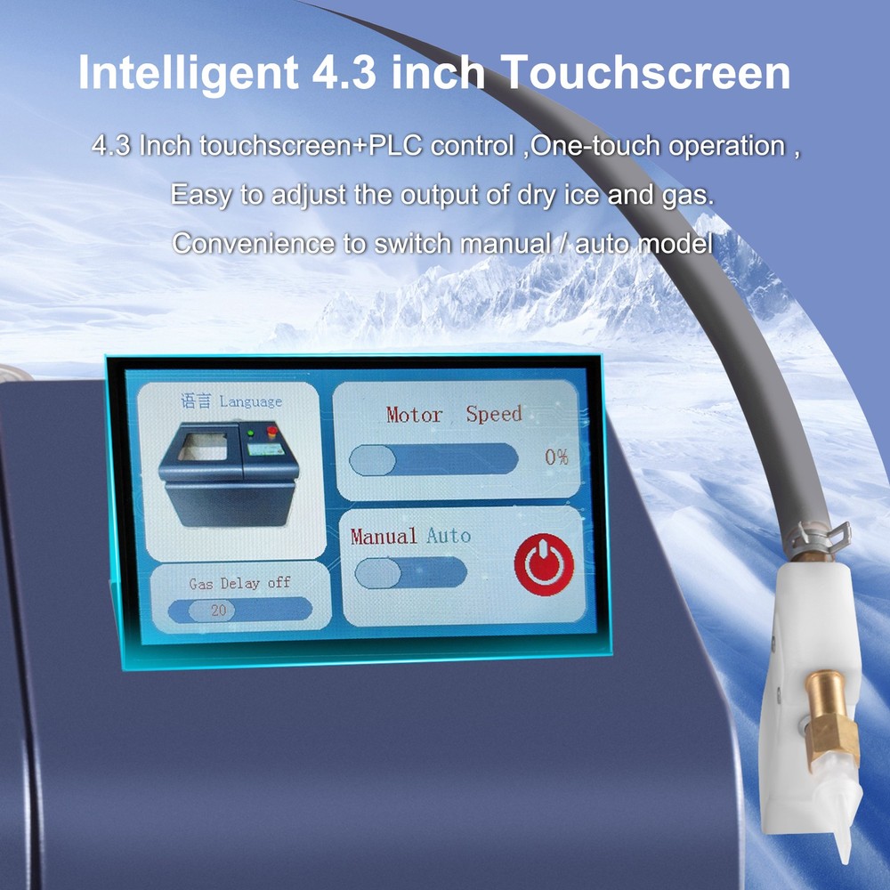 Mini Dry Ice Blasting Machine Cleaning Machine For PCB Burrs Remove Portable