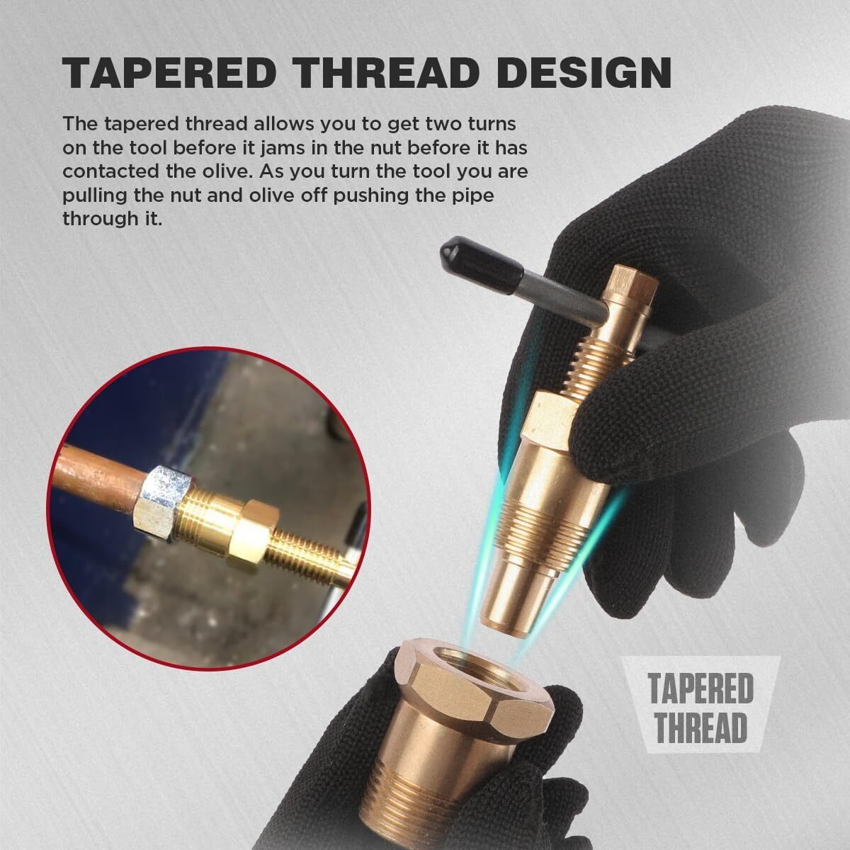 Olive Remover Ferrule Puller Brass Copper Pipe Fitting Plumbing Tool 1/2" 3/4"US