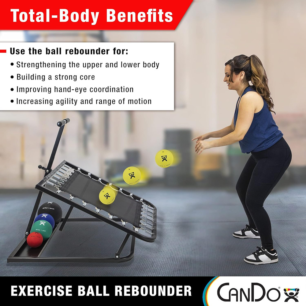 Rectangular Adjustable Ball Rebounder - for Physical Therapy, Upper Body Exercis