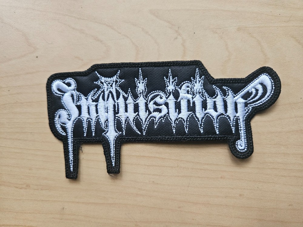 INQUISITION, SEW ON WHITE EMBROIDERED PATCH