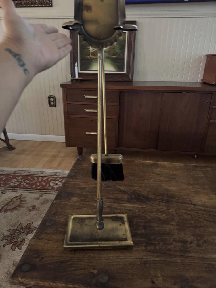 Vintage Brass Fireplace Tool Set