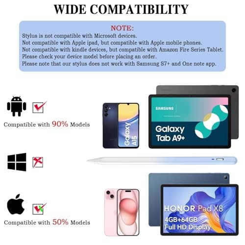 Stylus Pen for Android Tablet,Tablet Pencil for Gradient Blue