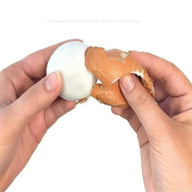 BOILED EGG PEELER TOOL – EASY EGG SHELL REMOVER, BLACK KITCHEN GADGET