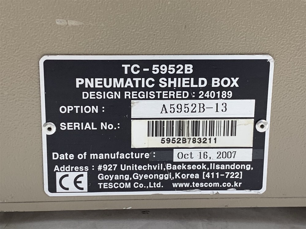 Tescom TC-5952B Pneumatic RF Shield Isolation Box Option A5952B-13