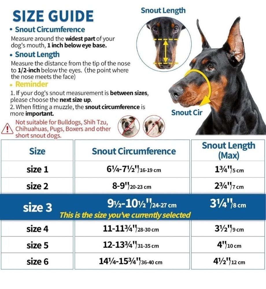 BARKLESS Dog Muzzle, Basket Muzzle for Biting, Chewing and Scavenging, Humane Ca