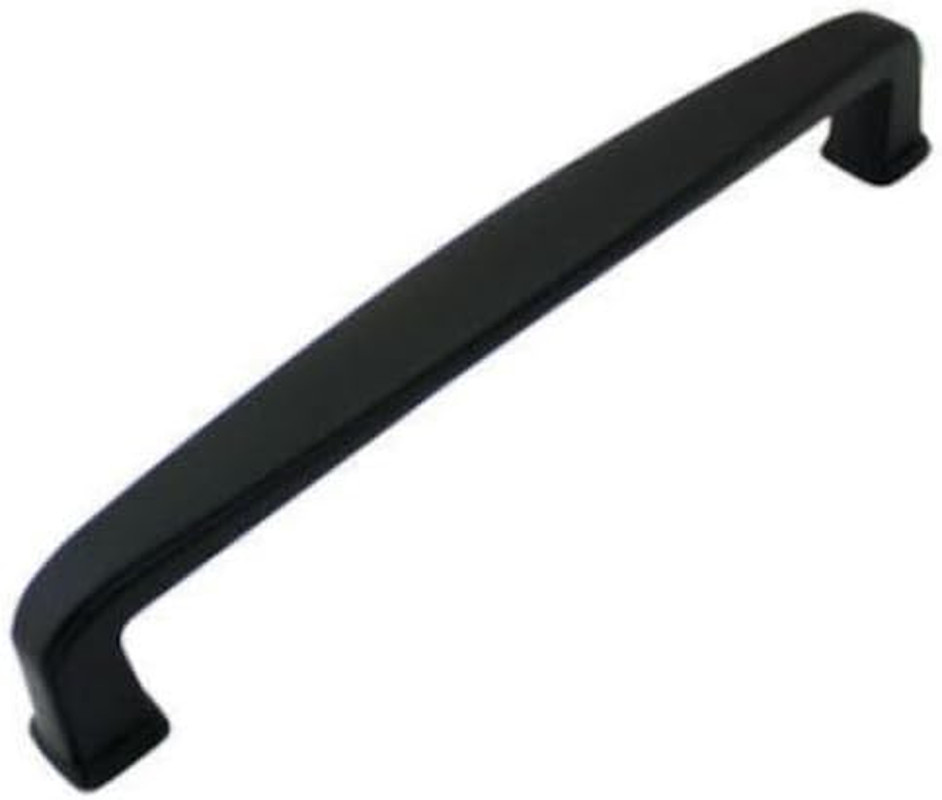25 Pack - 5" Black Modern Cabinet Pulls - 128mm Hole Centers