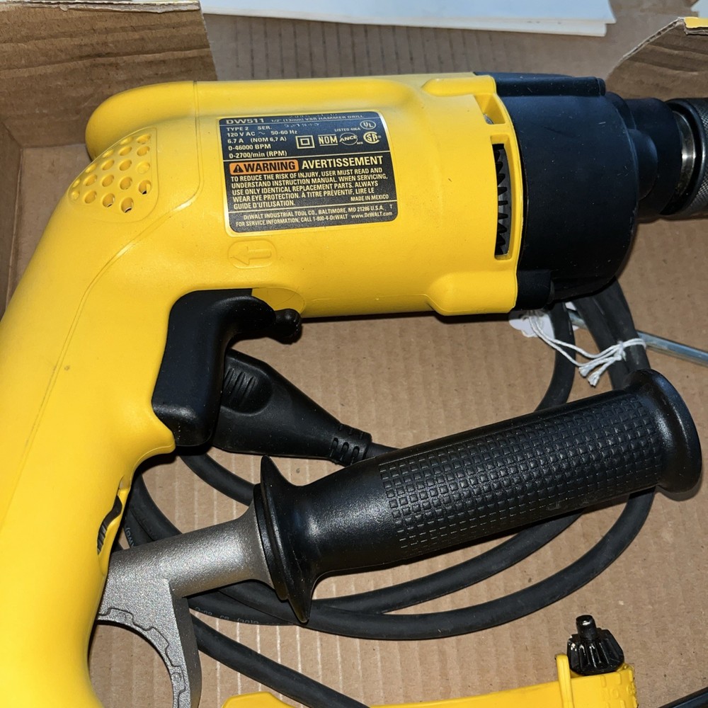 DEWALT DW511 Corded 1/2in Variable Speed Reversible Hammer Drill