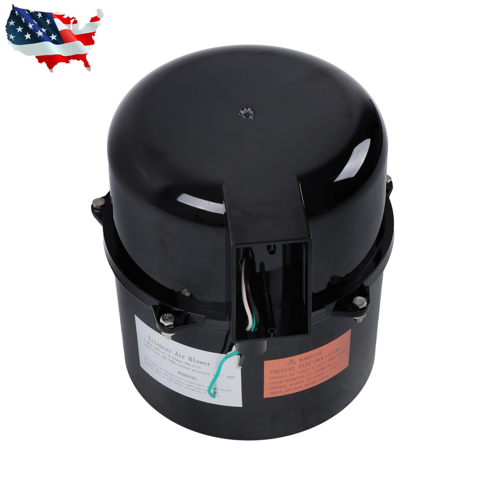 Air Supply Silencer Blower Motor 2HP 120V 9.0 Amps For Hot Tubs and Spa 6320141