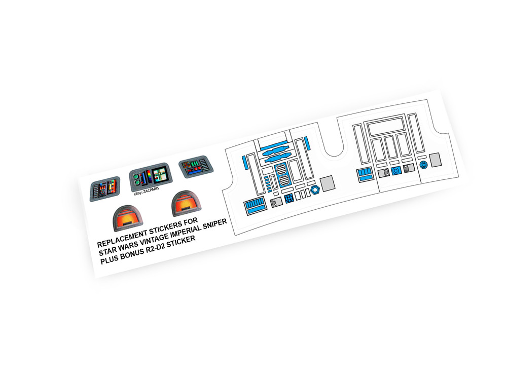 Custom Star Wars Vintage Kenner Imperial Sniper stickers with Bonus!