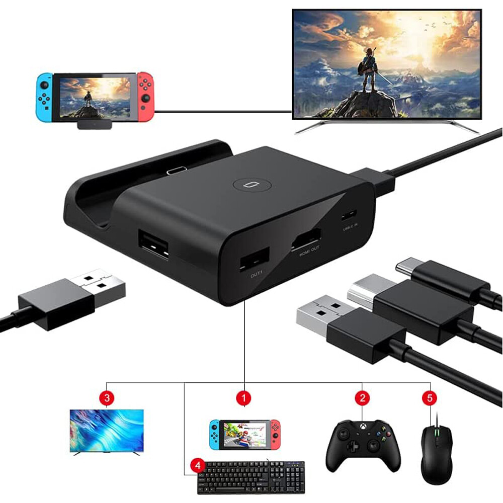 For Nintendo Switch Docking Station Stand Console Charging Dock TV HDMI Adapter