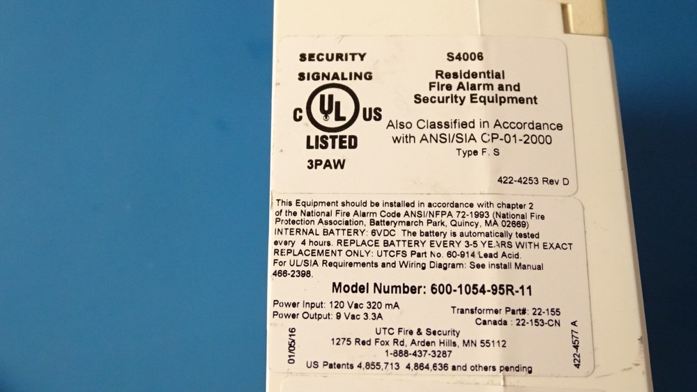 GE Interlogix Simon XT Model 600-1054-95R-11