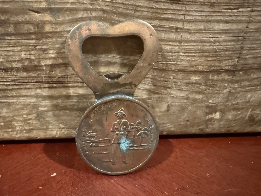 Vintage Solid Brass Double Sided Bottle Opener Nassau