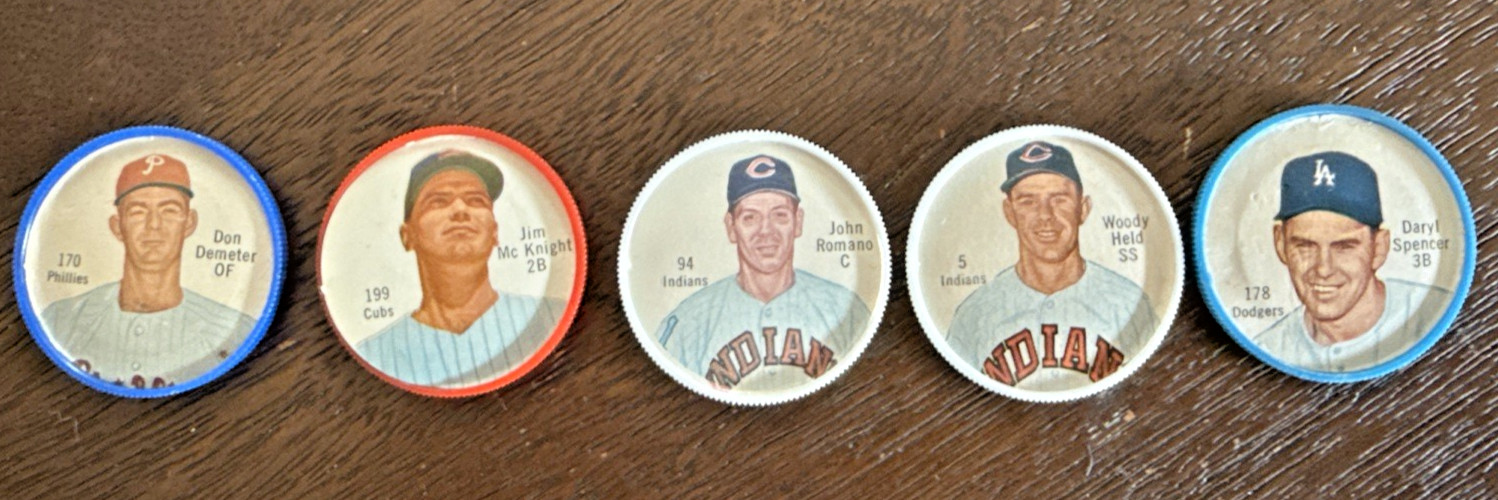 1962/1963 Salada Tea Junkett Baseball Coins Lot 32 Kaline Aaron Robinson Wilhelm