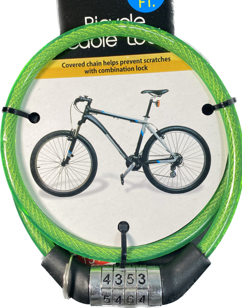 Bike Bicycle Cable Lock Combination 26" Heavy Duty Security 4-Code Choose Color