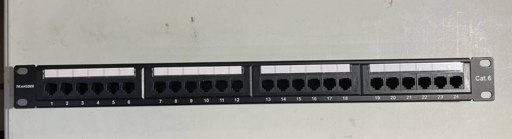 19 inch 24 position punch down CAT 6 patch Panel