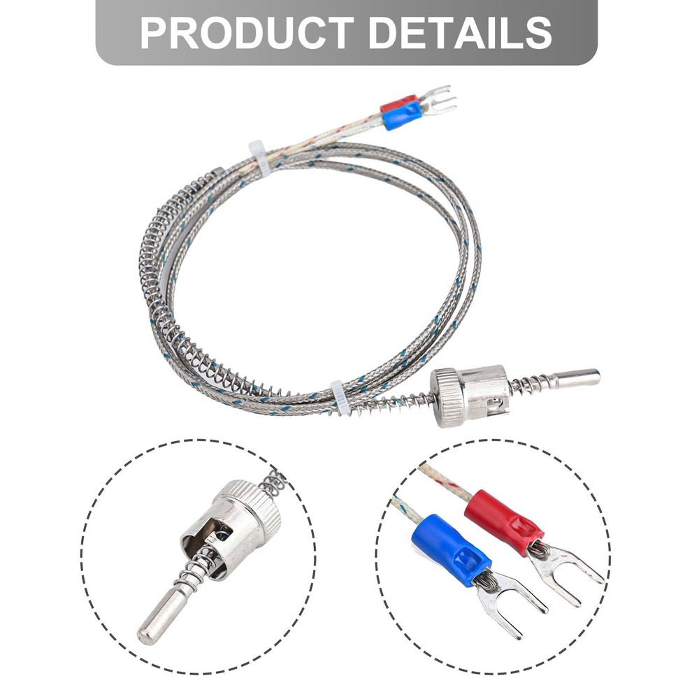 Precision Thermocouple Probe with 2 Insulated Forks for J Type Temperatures