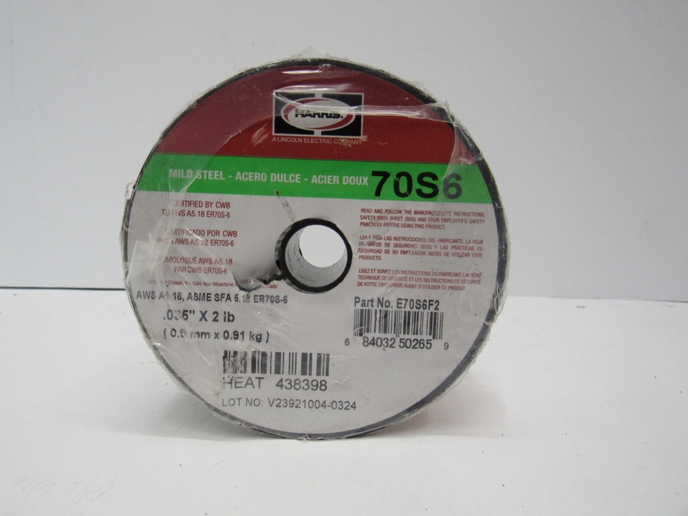 Harris Spool Welding Wire .035" x 2 lb. E70S6F2 2lb Spool
