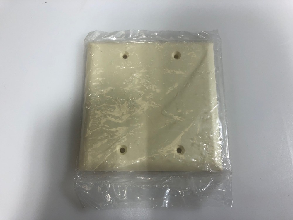Cooper Ivory Blank Plastic Wall Plate (5137LA)