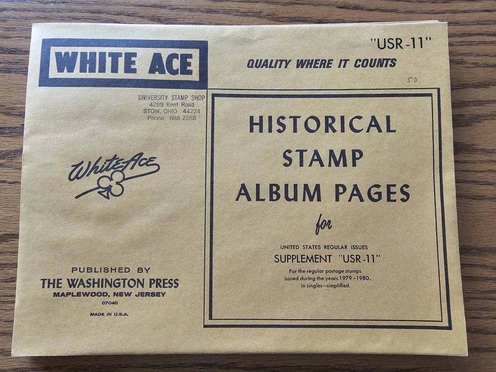 White Ace Stamp Supplement USR-11 Simplified Regular Issue Singles 1979-80 NOS